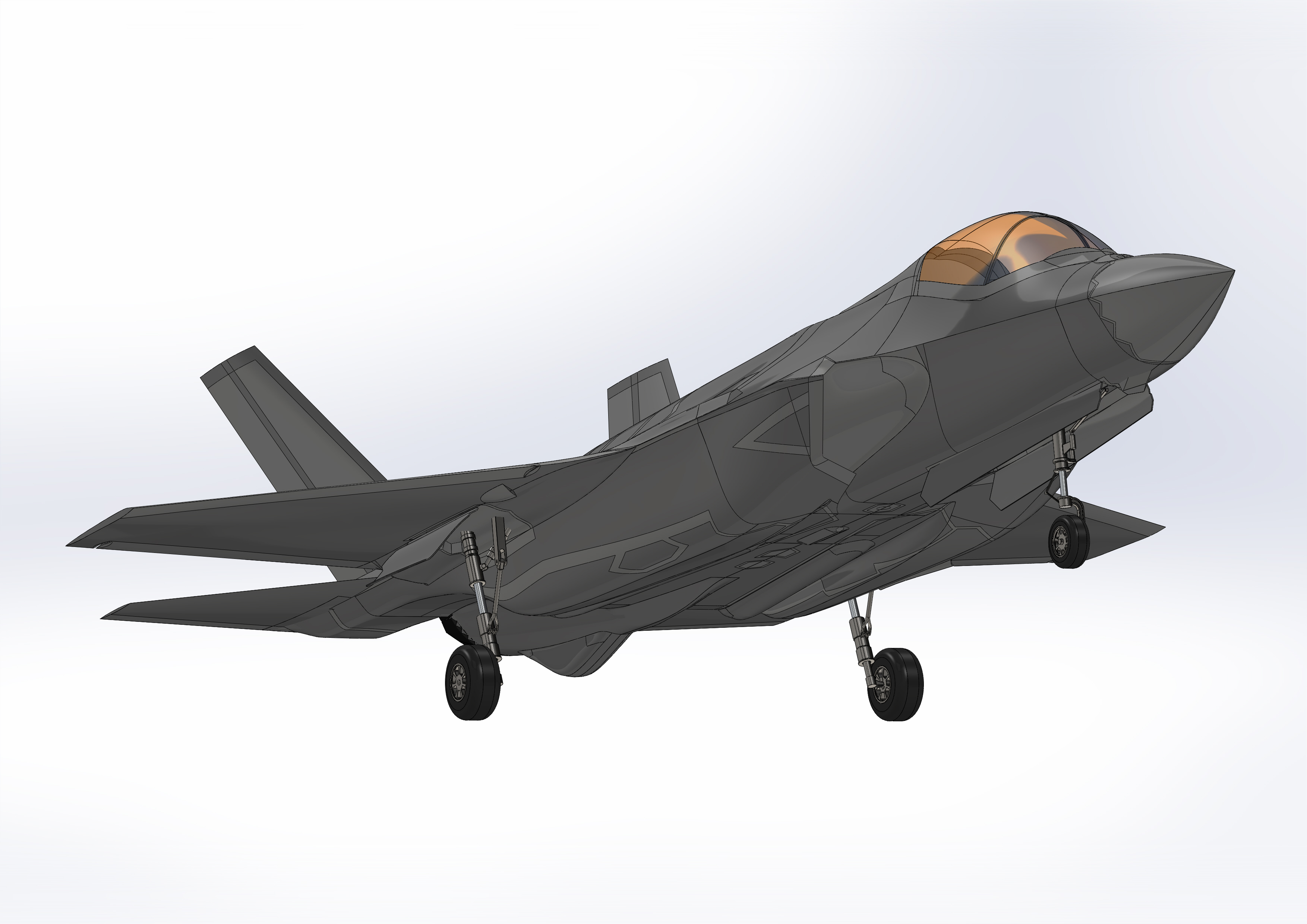 F-35A lightning-ii战斗机模型3D图纸 STEP格式